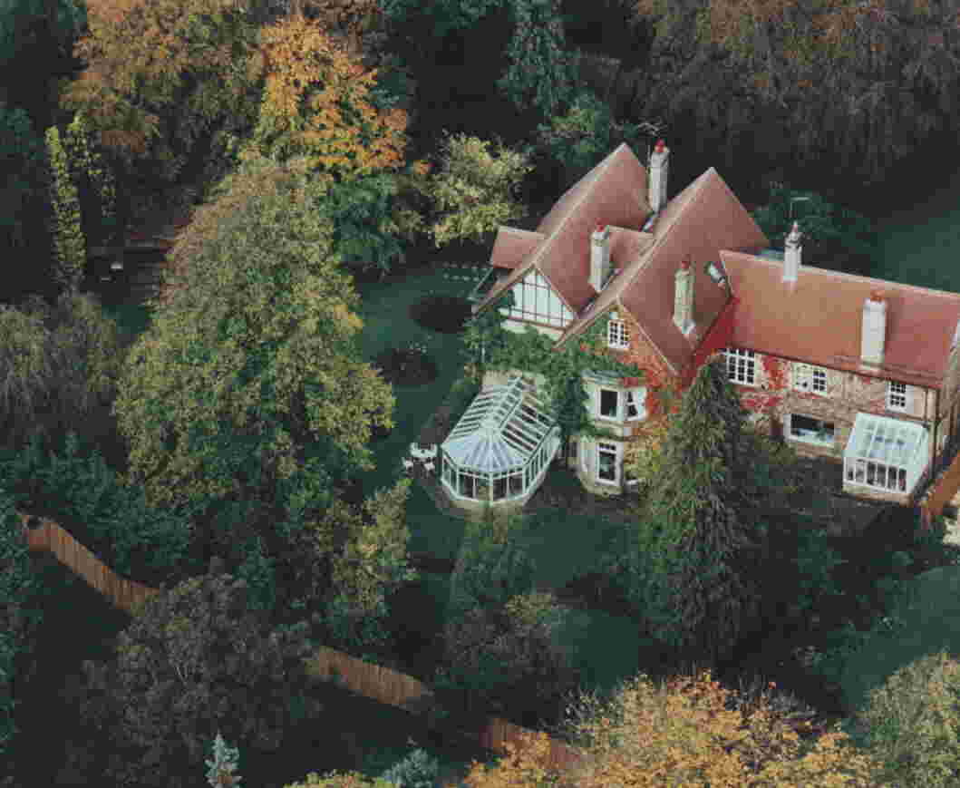 AERIAL VIEW OF KITTY FRISK HOUSE